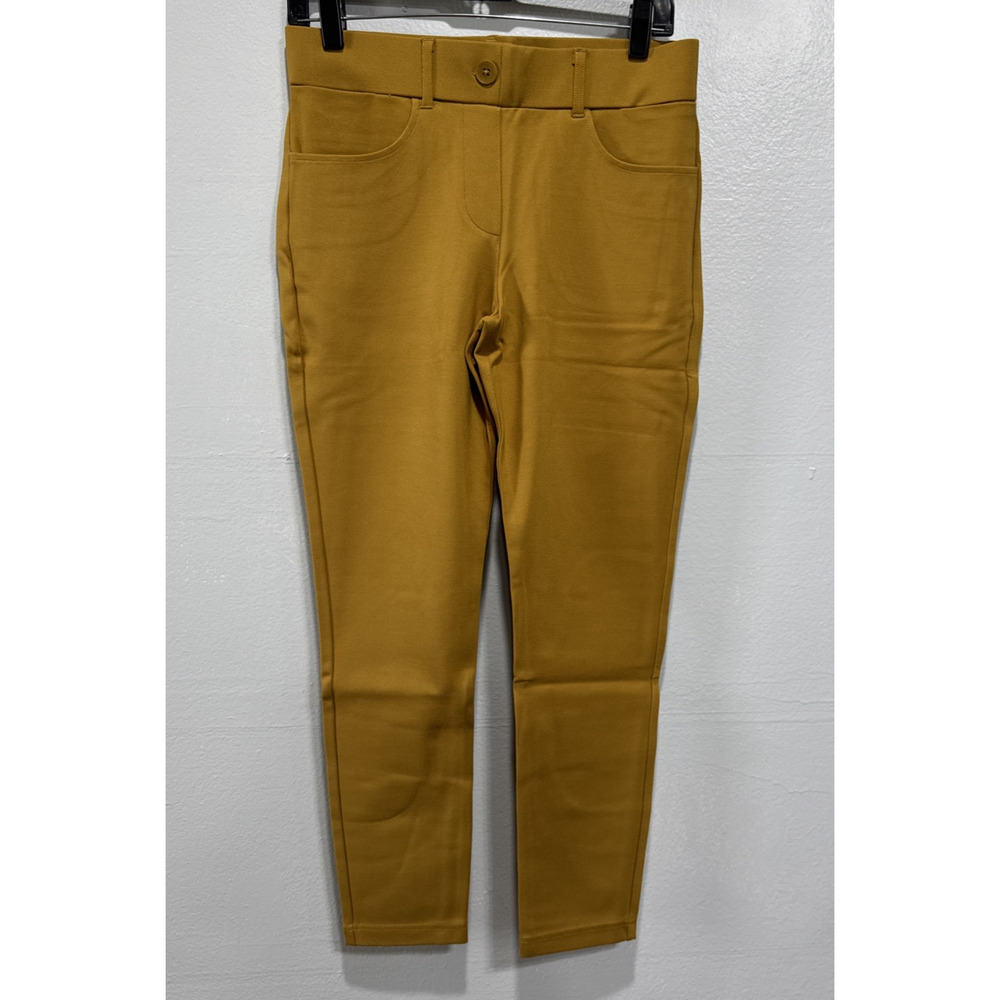Betabrand 7 Pocket Dress Pant Yoga Pants Skinny Womens M Petite Cedar Glow